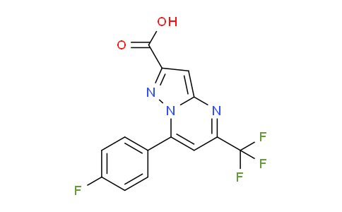 CAS No. 1245807-65-1, 7-(4-Fluorophenyl)-5-(trifluoromethyl)pyrazolo[1,5-a]pyrimidine-2-carboxylic acid