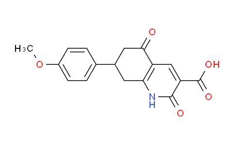 CAS No. 945105-24-8, 7-(4-Methoxyphenyl)-2,5-dioxo-1,2,5,6,7,8-hexahydroquinoline-3-carboxylic acid