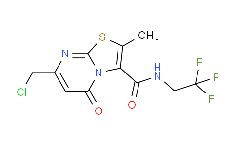 CAS No. 1956327-47-1, 7-(Chloromethyl)-2-methyl-5-oxo-N-(2,2,2-trifluoroethyl)-5H-thiazolo[3,2-a]pyrimidine-3-carboxamide