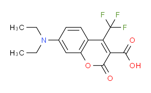 CAS No. 333303-14-3, 7-(Diethylamino)-2-oxo-4-(trifluoromethyl)-2H-chromene-3-carboxylic acid