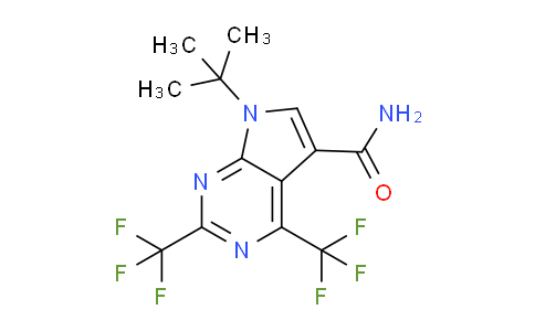 CAS No. 1186404-55-6, 7-(tert-Butyl)-2,4-bis(trifluoromethyl)-7H-pyrrolo[2,3-d]pyrimidine-5-carboxamide