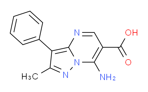 CAS No. 956576-87-7, 7-Amino-2-methyl-3-phenylpyrazolo[1,5-a]pyrimidine-6-carboxylic acid