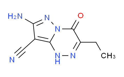 CAS No. 1351393-11-7, 7-Amino-3-ethyl-4-oxo-1,4-dihydropyrazolo[5,1-c][1,2,4]triazine-8-carbonitrile