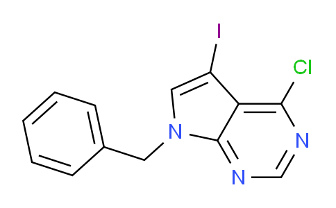 CAS No. 1244855-59-1, 7-Benzyl-4-chloro-5-iodo-7H-pyrrolo[2,3-d]pyrimidine