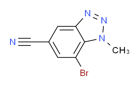 CAS No. 1423037-16-4, 7-Bromo-1-methyl-1,2,3-benzotriazole-5-carbonitrile