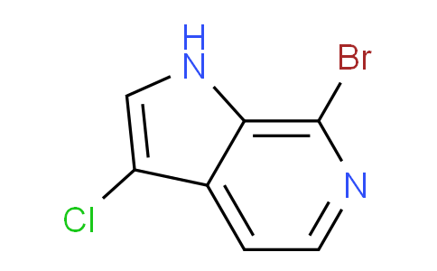 CAS No. 1190309-88-6, 7-Bromo-3-chloro-1H-pyrrolo[2,3-c]pyridine