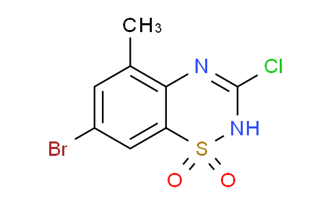 CAS No. 1437434-09-7, 7-Bromo-3-chloro-5-methyl-2H-benzo[e][1,2,4]thiadiazine 1,1-dioxide