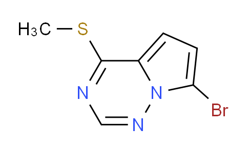 CAS No. 1370007-54-7, 7-Bromo-4-(methylthio)pyrrolo[2,1-f][1,2,4]triazine