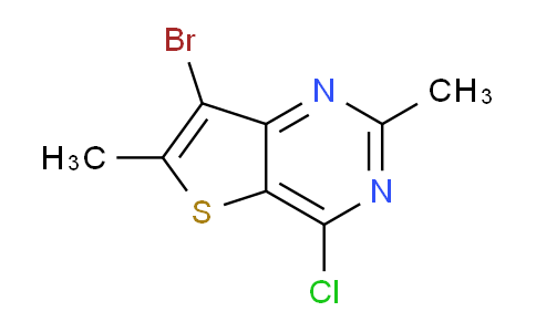 CAS No. 1313712-46-7, 7-Bromo-4-chloro-2,6-dimethylthieno[3,2-d]pyrimidine