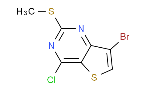 CAS No. 1373223-24-5, 7-Bromo-4-chloro-2-(methylthio)thieno[3,2-d]pyrimidine