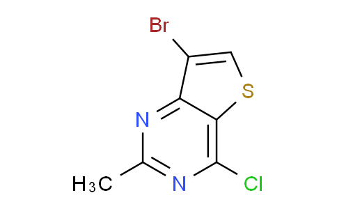CAS No. 1388046-94-3, 7-Bromo-4-chloro-2-methylthieno[3,2-d]pyrimidine