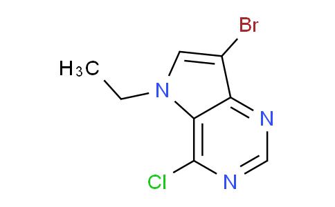 CAS No. 1384951-76-1, 7-Bromo-4-chloro-5-ethyl-5H-pyrrolo[3,2-d]pyrimidine