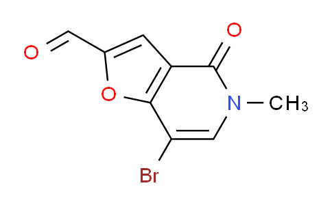 CAS No. 1628707-02-7, 7-Bromo-5-methyl-4-oxo-4,5-dihydrofuro[3,2-c]pyridine-2-carbaldehyde