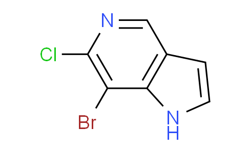 CAS No. 1956386-38-1, 7-Bromo-6-chloro-1H-pyrrolo[3,2-c]pyridine