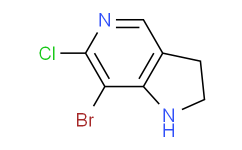 CAS No. 80862-18-6, 7-Bromo-6-chloro-2,3-dihydro-1H-pyrrolo[3,2-c]pyridine