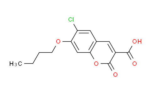 CAS No. 1352541-75-3, 7-Butoxy-6-chloro-2-oxo-2H-chromene-3-carboxylic acid