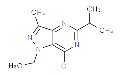 CAS No. 1263212-94-7, 7-Chloro-1-ethyl-5-isopropyl-3-methyl-1H-pyrazolo[4,3-d]pyrimidine