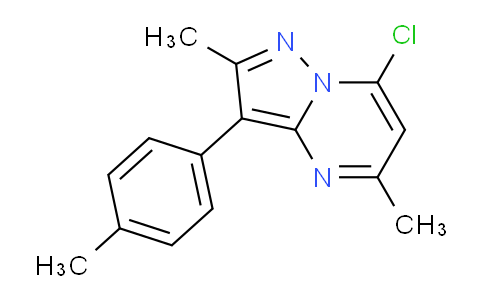 CAS No. 1281233-89-3, 7-Chloro-2,5-dimethyl-3-(p-tolyl)pyrazolo[1,5-a]pyrimidine