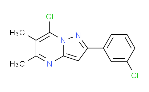 CAS No. 889939-43-9, 7-Chloro-2-(3-chlorophenyl)-5,6-dimethylpyrazolo[1,5-a]pyrimidine