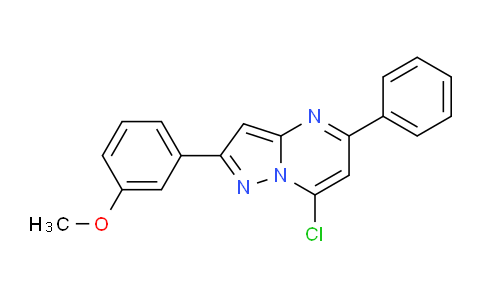 CAS No. 889939-49-5, 7-Chloro-2-(3-methoxyphenyl)-5-phenylpyrazolo[1,5-a]pyrimidine