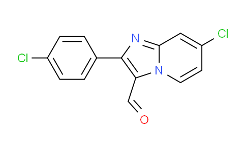 CAS No. 881041-66-3, 7-Chloro-2-(4-chlorophenyl)imidazo[1,2-a]pyridine-3-carbaldehyde