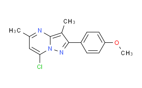 CAS No. 1203128-58-8, 7-Chloro-2-(4-methoxyphenyl)-3,5-dimethylpyrazolo[1,5-a]pyrimidine