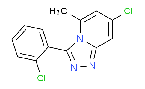 CAS No. 1019918-60-5, 7-Chloro-3-(2-chlorophenyl)-5-methyl-[1,2,4]triazolo[4,3-a]pyridine