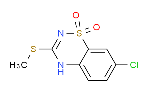CAS No. 40009-41-4, 7-Chloro-3-(methylthio)-4H-benzo[e][1,2,4]thiadiazine 1,1-dioxide