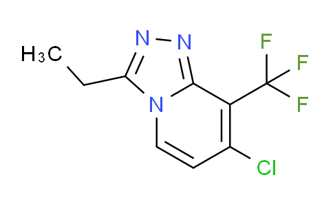 CAS No. 1374582-52-1, 7-Chloro-3-ethyl-8-(trifluoromethyl)-[1,2,4]triazolo[4,3-a]pyridine