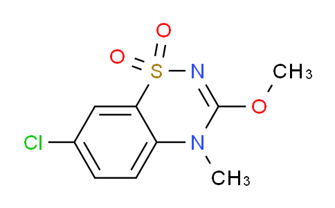 CAS No. 1000575-90-5, 7-Chloro-3-methoxy-4-methyl-4H-benzo[e][1,2,4]thiadiazine 1,1-dioxide