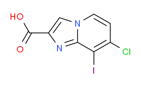 CAS No. 1335112-99-6, 7-Chloro-8-iodoimidazo[1,2-a]pyridine-2-carboxylic acid