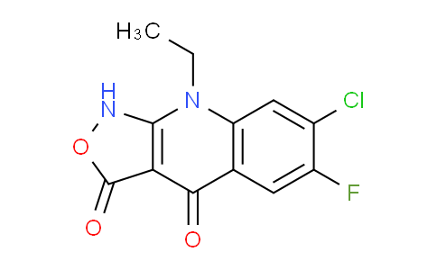 CAS No. 1082203-79-9, 7-Chloro-9-Ethyl-6-fluoroisoxazolo[3,4-b]quinoline-3,4(1H,9H)-dione