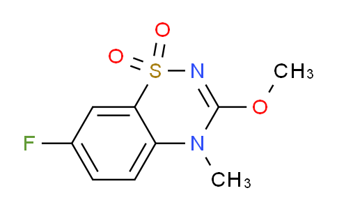 CAS No. 1000576-22-6, 7-Fluoro-3-methoxy-4-methyl-4H-benzo[e][1,2,4]thiadiazine 1,1-dioxide