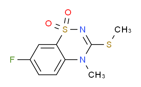 CAS No. 1000575-69-8, 7-Fluoro-4-methyl-3-(methylthio)-4H-benzo[e][1,2,4]thiadiazine 1,1-dioxide