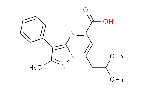 CAS No. 1401319-35-4, 7-Isobutyl-2-methyl-3-phenylpyrazolo[1,5-a]pyrimidine-5-carboxylic acid
