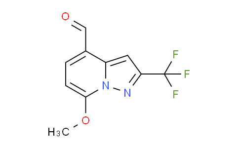 CAS No. 909718-83-8, 7-Methoxy-2-(trifluoromethyl)pyrazolo[1,5-a]pyridine-4-carbaldehyde