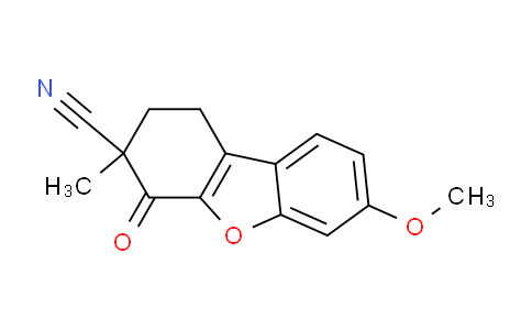 CAS No. 106841-55-8, 7-Methoxy-3-methyl-4-oxo-1,2,3,4-tetrahydrodibenzo[b,d]furan-3-carbonitrile