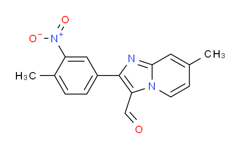 CAS No. 1215984-38-5, 7-Methyl-2-(4-methyl-3-nitrophenyl)imidazo[1,2-a]pyridine-3-carbaldehyde