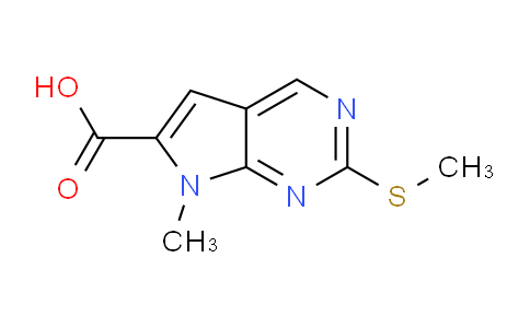 CAS No. 1416374-75-8, 7-Methyl-2-(methylthio)-7H-pyrrolo[2,3-d]pyrimidine-6-carboxylic acid
