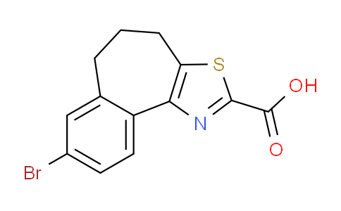 CAS No. 1956382-74-3, 8-Bromo-5,6-dihydro-4H-benzo[6,7]cyclohepta[1,2-d]thiazole-2-carboxylic acid