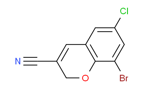 CAS No. 885271-10-3, 8-Bromo-6-chloro-2H-chromene-3-carbonitrile