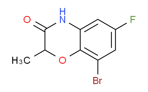 CAS No. 1267046-92-3, 8-Bromo-6-fluoro-2-methyl-2,4-dihydro-1,4-benzoxazin-3-one