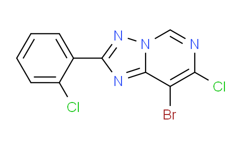 CAS No. 1254710-18-3, 8-Bromo-7-chloro-2-(2-chlorophenyl)-[1,2,4]triazolo[1,5-c]pyrimidine