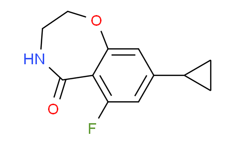 CAS No. 1472038-62-2, 8-Cyclopropyl-6-fluoro-3,4-dihydrobenzo[f][1,4]oxazepin-5(2H)-one