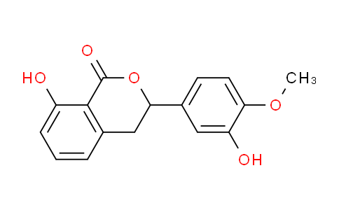 CAS No. 55555-33-4, 8-Hydroxy-3-(3-hydroxy-4-methoxyphenyl)isochroman-1-one