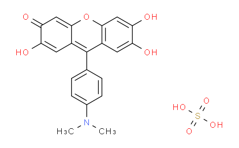 CAS No. 71501-19-4, 9-(4-(Dimethylamino)phenyl)-2,6,7-trihydroxy-3H-xanthen-3-one sulfate