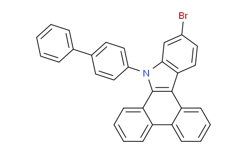 CAS No. 1956379-30-8, 9-([1,1'-Biphenyl]-4-yl)-11-bromo-9H-dibenzo[a,c]carbazole