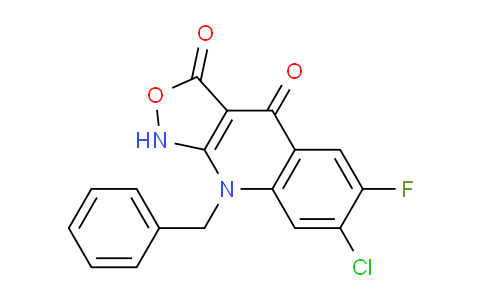 CAS No. 1082203-83-5, 9-Benzyl-7-Chloro-6-fluoroisoxazolo[3,4-b]quinoline-3,4(1H,9H)-dione
