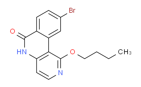 CAS No. 1058129-84-2, 9-Bromo-1-butoxybenzo[c][1,6]naphthyridin-6(5H)-one