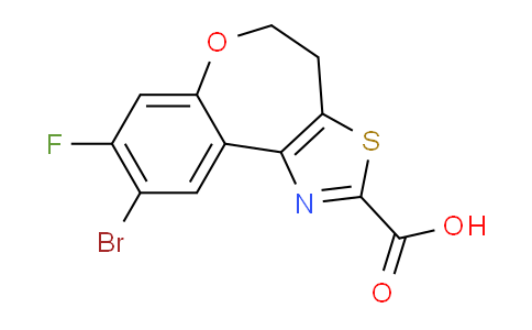 CAS No. 1451085-04-3, 9-Bromo-8-fluoro-4,5-dihydrobenzo[2,3]oxepino[4,5-d]thiazole-2-carboxylic acid